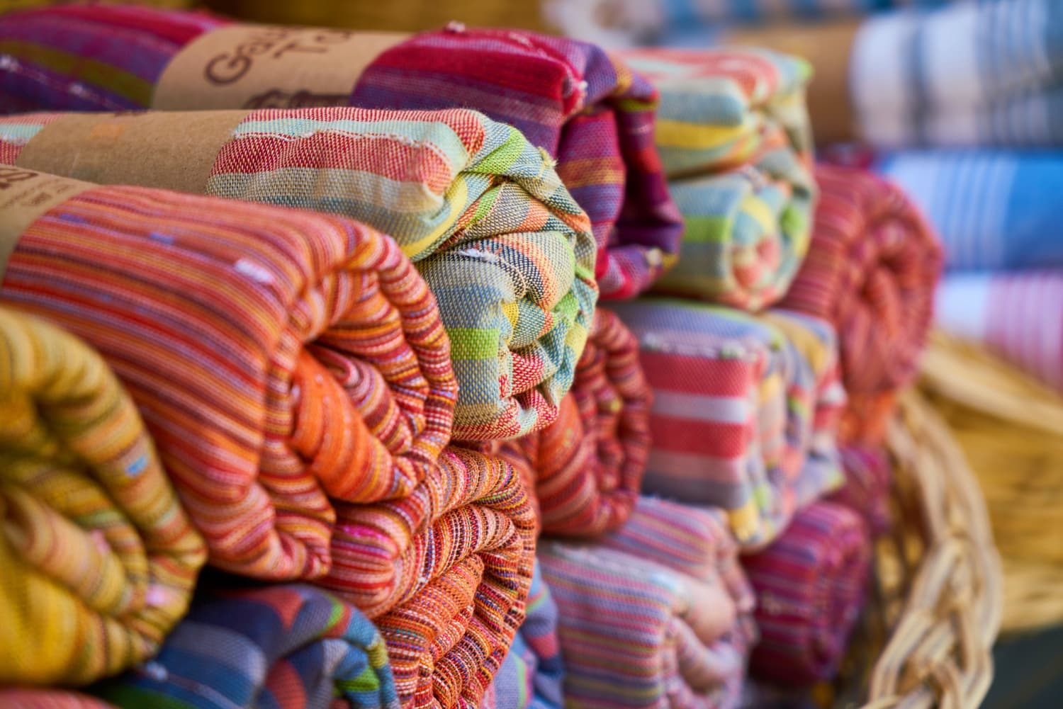 Spools of Greige Fabric
